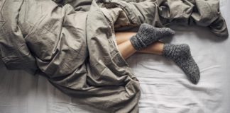 Wearing socks to bed: