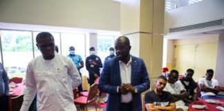 Sports Minister with GFA boss, Kurt Okraku