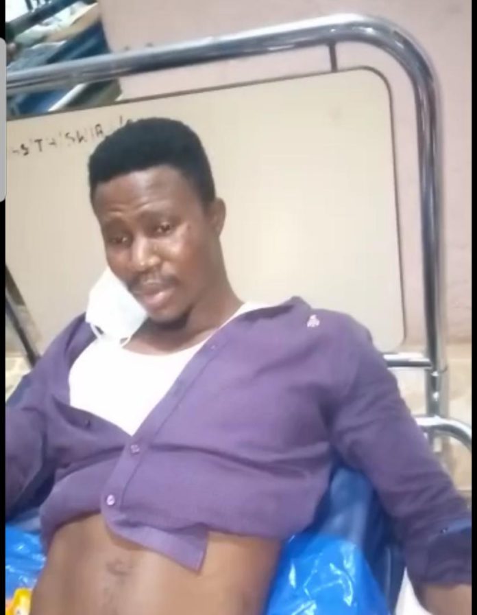 Awudu in a hospital after his testicles was bitten off