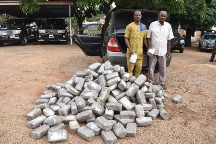 Retired police officer, another arrested with 320 blocks of Indian Hemp