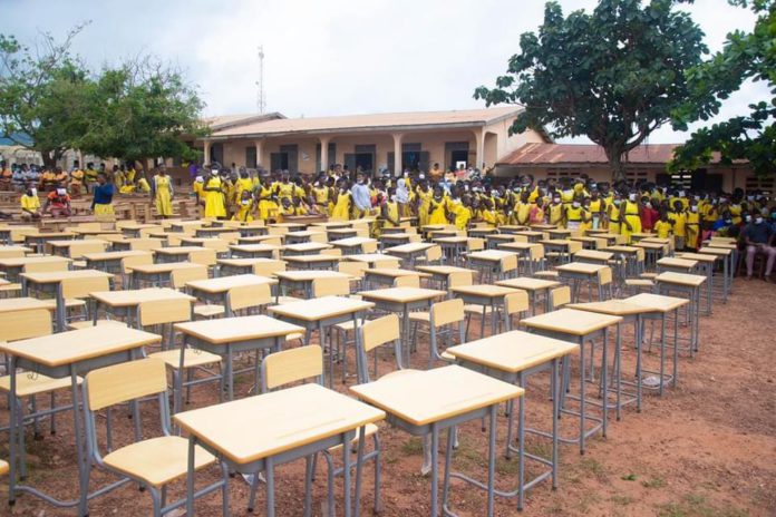 Desks provided under the '1 Child 1 Desk' initiative