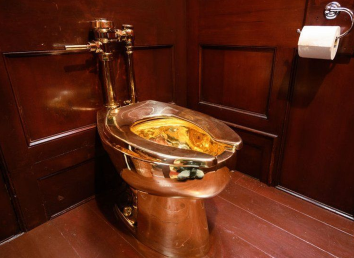 The fully-functioning solid gold toilet was installed at Blenheim Palace and worth nearly £5m | GETTY IMAGES The fully-functioning solid gold toilet was installed at Blenheim Palace and worth nearly £5m | GETTY IMAGES