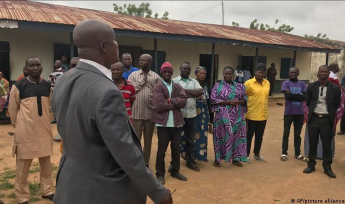 Parents of abducted school children of the Bethel Baptist High School wait for news on their children in Damishi Kaduna, Nigeria. Parents of abducted school children of the Bethel Baptist High School wait for news on their children in Damishi Kaduna, Nigeria.
