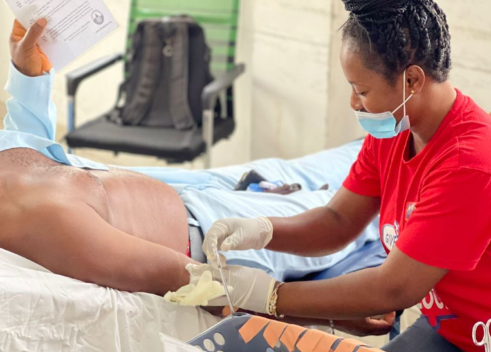 Blood donation exercise
