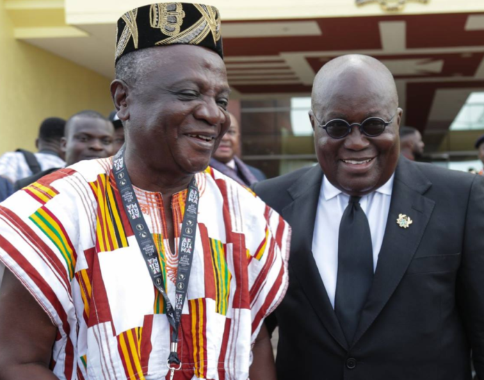 Akufo-Addo and Nana Ampadu in 2018