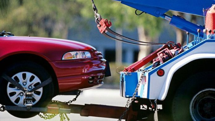 towed car