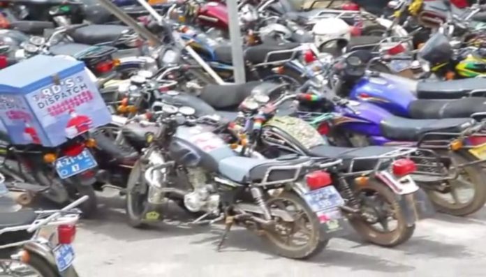 C/R: Police impound over 100 motor bikes in connection with daylight robbery