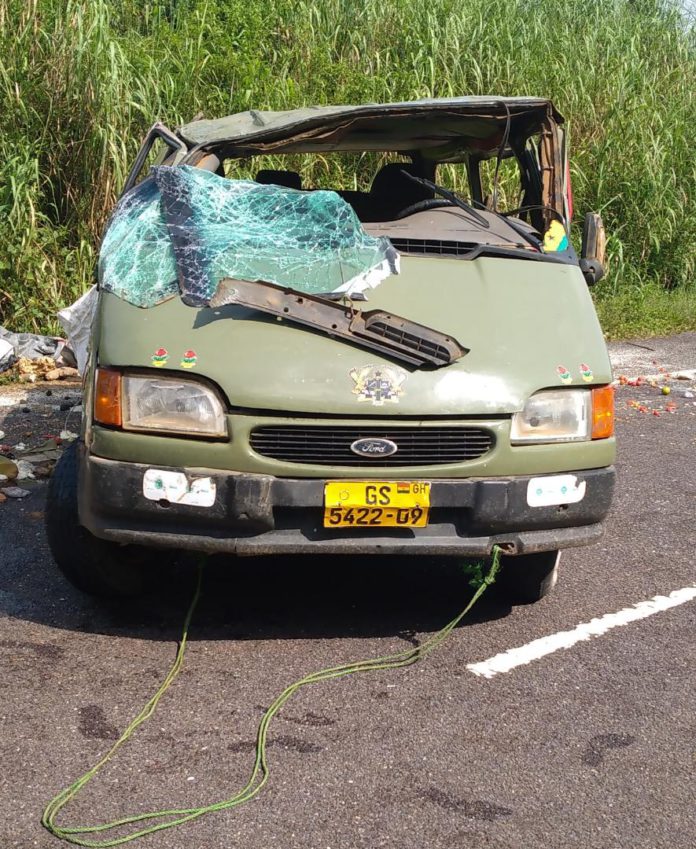 Car involved in accident at Nkwanta