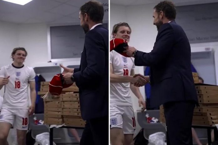Fans stunned as video shows mountains of pizza boxes in England dressing room