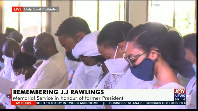 Rawlings' family at memorial mass