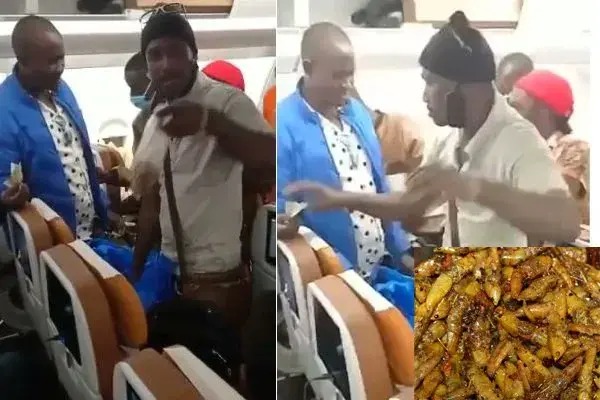 passenger selling in plane