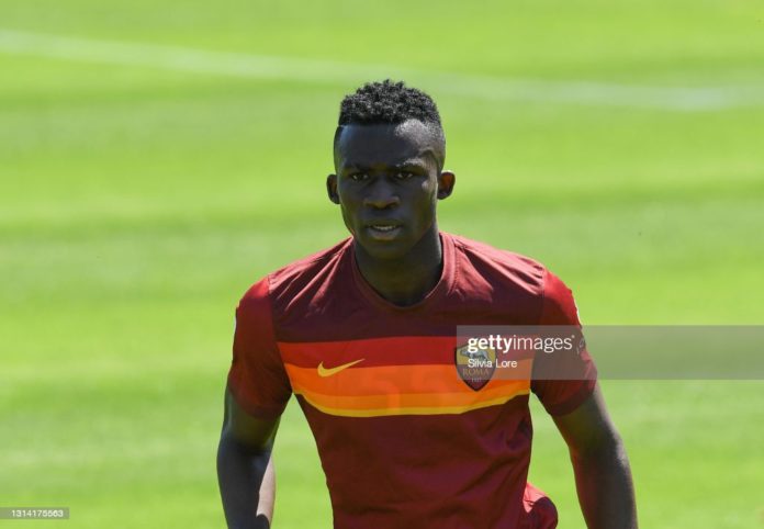 ROME, ITALY - APRIL 24: Felix Ohene Afena Gyan of AS Roma U19 gestures during the Coppa Italia Primavera match between AS Roma U19 and SS Lazio U19 at on April 24, 2021 in Rome, Italy. (Photo by Silvia Lore/Getty Images) ROME, ITALY - APRIL 24: Felix Ohene Afena Gyan of AS Roma U19 gestures during the Coppa Italia Primavera match between AS Roma U19 and SS Lazio U19 at on April 24, 2021 in Rome, Italy. (Photo by Silvia Lore/Getty Images)
