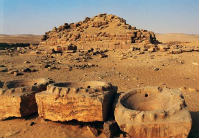They have found one of the four lost sun temples built by the pharaohs while they were still alive in an attempt to turn themselves into living gods.