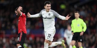 MANCHESTER, ENGLAND - DECEMBER 08: Fabian Rieder of BSC Young Boys celebrates after scoring their team's first goal during the UEFA Champions League group F match between Manchester United and BSC Young Boys at Old Trafford on December 08, 2021 in Manches Image credit: Getty Images
