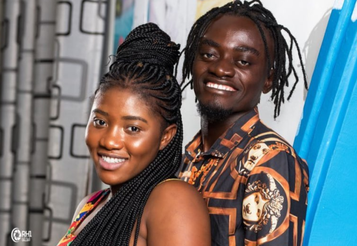 Lil Win and his wife Maame Serwaa | photo by: @RH1_pixils /Instagram