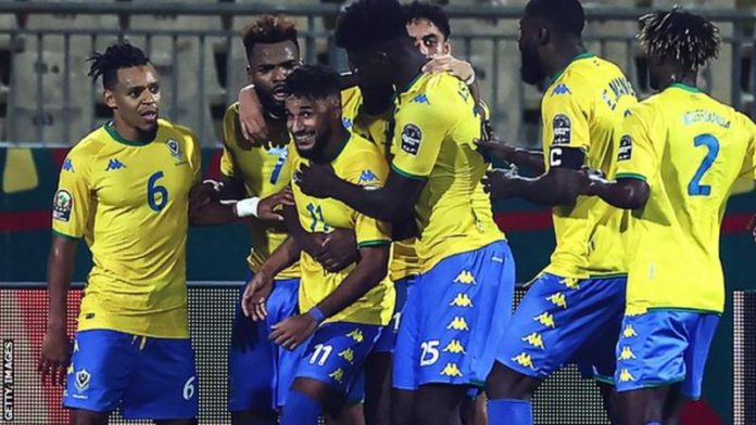 Jim Allevinah (number 11) netted for Gabon to give the Panthers a crucial point Jim Allevinah (number 11) netted for Gabon to give the Panthers a crucial point