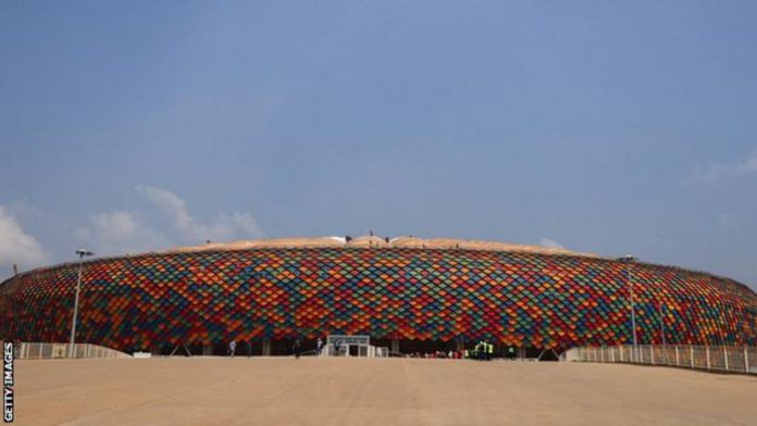The stadium, newly constructed for the tournament, also hosted the opening ceremony The stadium, newly constructed for the tournament, also hosted the opening ceremony