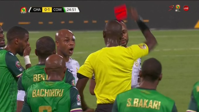 Andre Ayew sent off Andre Ayew sent off