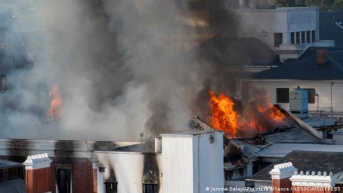 SA Parliament fire