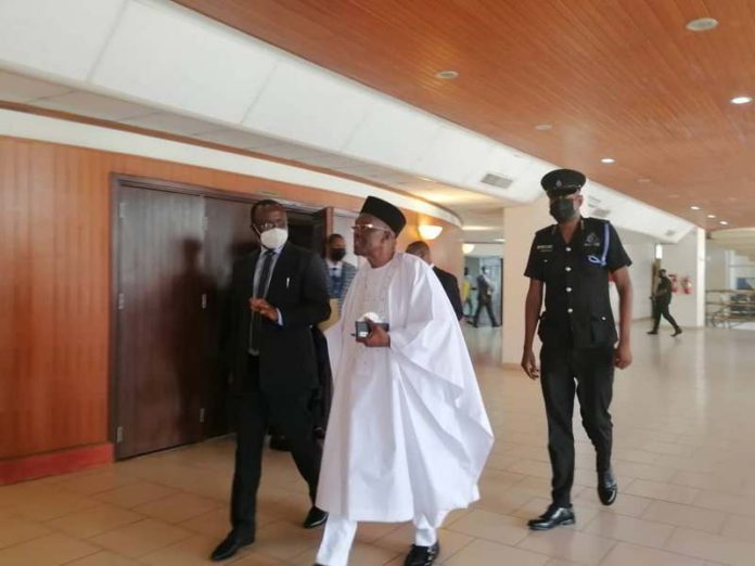 Speaker of Parliament, Alban Bagbin with First Deputy Speaker, Joseph Osei-Owusu walking into the Chamber on February 15, 2022. Speaker of Parliament, Alban Bagbin with First Deputy Speaker, Joseph Osei-Owusu walking into the Chamber on February 15, 2022.
