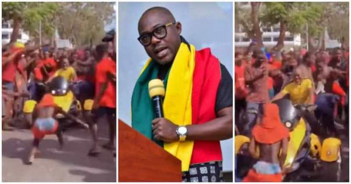Professor Ransford Gyampo and Legon students. Source: @slayis@everywhere Photos of Professor Ransford Gyampo and Legon students. Source: @slayis@everywhere
