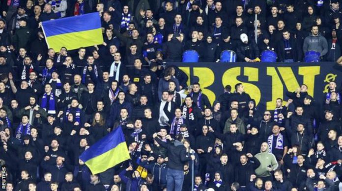 Dinamo Zagreb supporters showed their support for Ukraine Dinamo Zagreb supporters showed their support for Ukraine