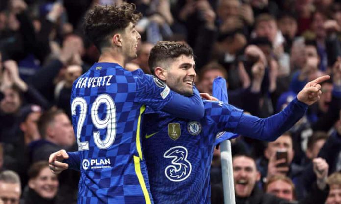 Havertz and Pulisic celebrate Havertz and Pulisic celebrate