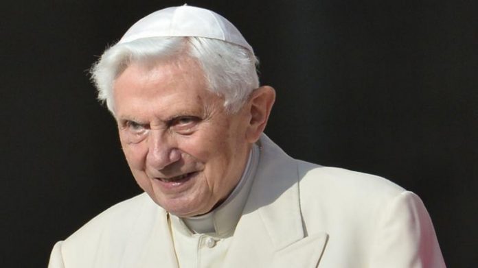 Pope emeritus Benedict XVI said Tuesday he is "of good cheer" as he faces "the final judge of my life." Pope emeritus Benedict XVI said Tuesday he is "of good cheer" as he faces "the final judge of my life."
