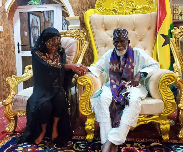 Mzbel and her delegation in the home of Chief Imam Source: Mzbel/Instagram