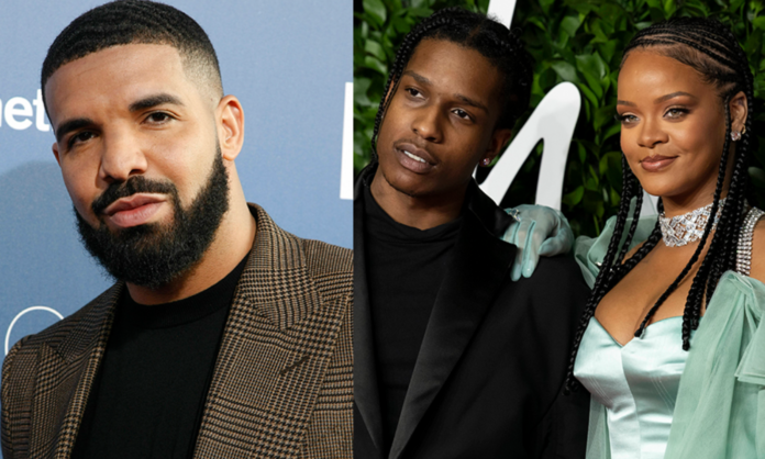Drake, A$ap Rocky and Rihanna | Photo credit: (AP IMAGES.)