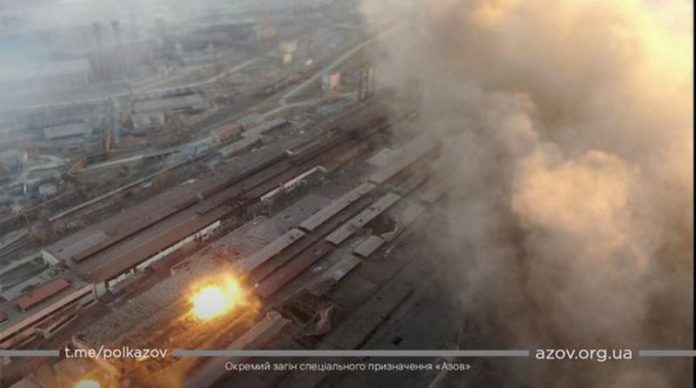 The explosion breaks out ( Image: via REUTERS) The explosion breaks out ( Image: via REUTERS)