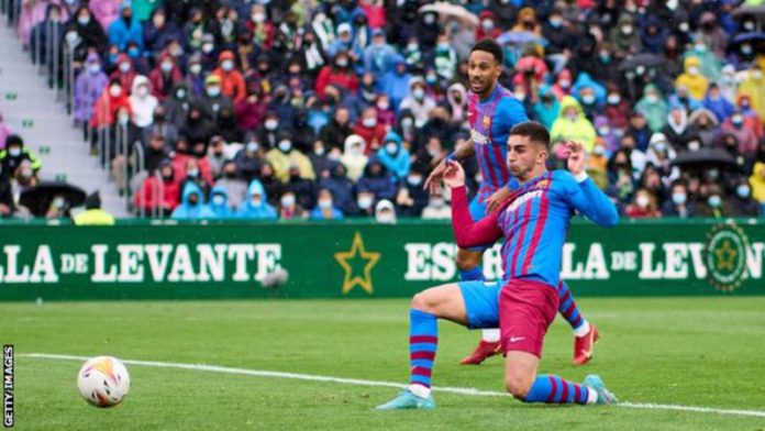 Ferran Torres scored his third goal for Barcelona and his first in La Liga since his January move from Manchester City Ferran Torres scored his third goal for Barcelona and his first in La Liga since his January move from Manchester City