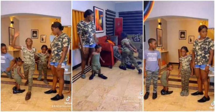 Mercy Johnson and kids in hilarious TikTok video. Photos: @mercyjohnsonokojie Mercy Johnson and kids in hilarious TikTok video. Photos: @mercyjohnsonokojie
