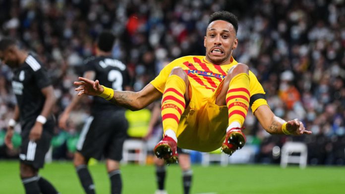Pierre-Emerick Aubameyang of Barcelona celebrates Image credit: Getty Images Pierre-Emerick Aubameyang of Barcelona celebrates Image credit: Getty Images