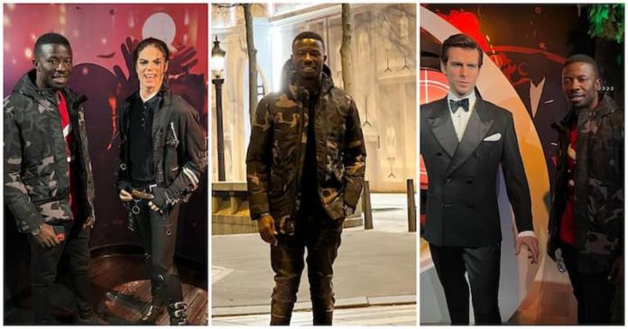 Kwaku Manu in photos with Michael Jackson and James Bond. Source: Instagram/kwakumanubob Kwaku Manu in photos with Michael Jackson and James Bond. Source: Instagram/kwakumanubob