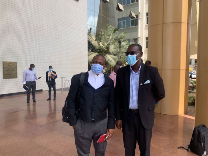 Lawyer for Transparency International Olumide Babalola with GII’s Michael Boadi Lawyer for Transparency International Olumide Babalola with GII’s Michael Boadi