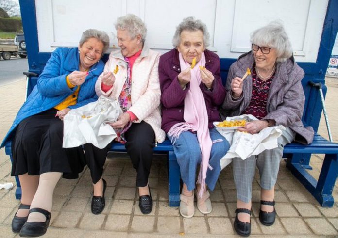 Pamela Wright, Mary Betteridge, Freda Jackson and Elsie Marsay (Image: CorinMesser/BNPS) Pamela Wright, Mary Betteridge, Freda Jackson and Elsie Marsay (Image: CorinMesser/BNPS)