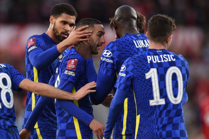 Chelsea players celebrate Chelsea players celebrate
