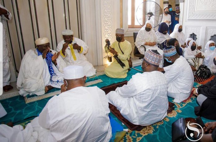 Vice President Bawumia, Madam Samira and other Muslims offering prayers Source: Mrs Bawumia/Instagram