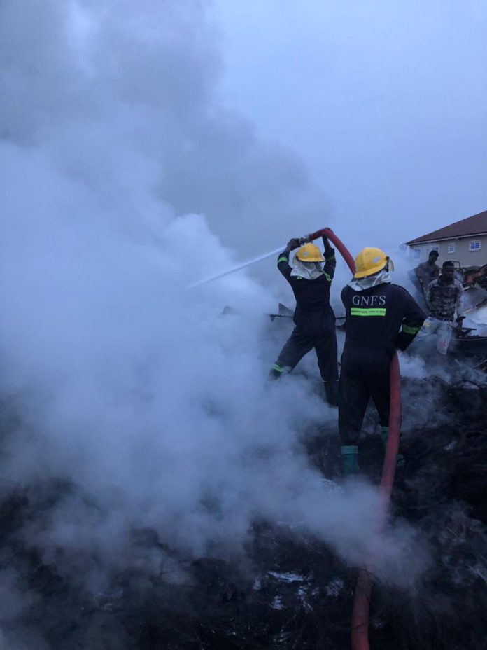 Kasoa Scrap yard Fire