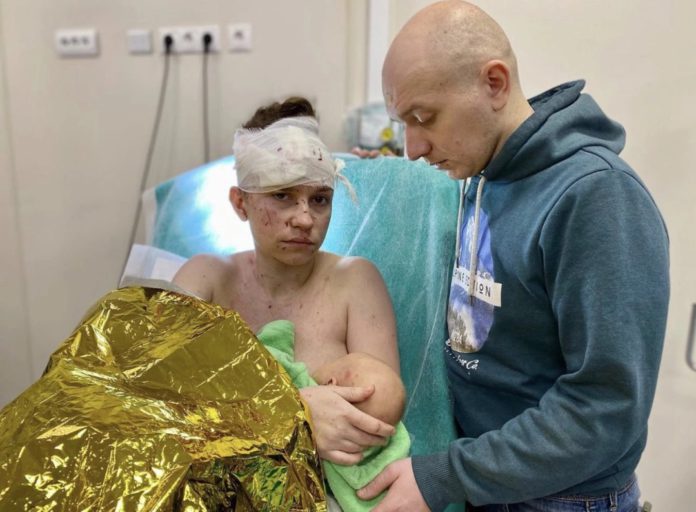 Heroic Ukrainian mum saves baby’s life by taking Russian shrapnel hits to body