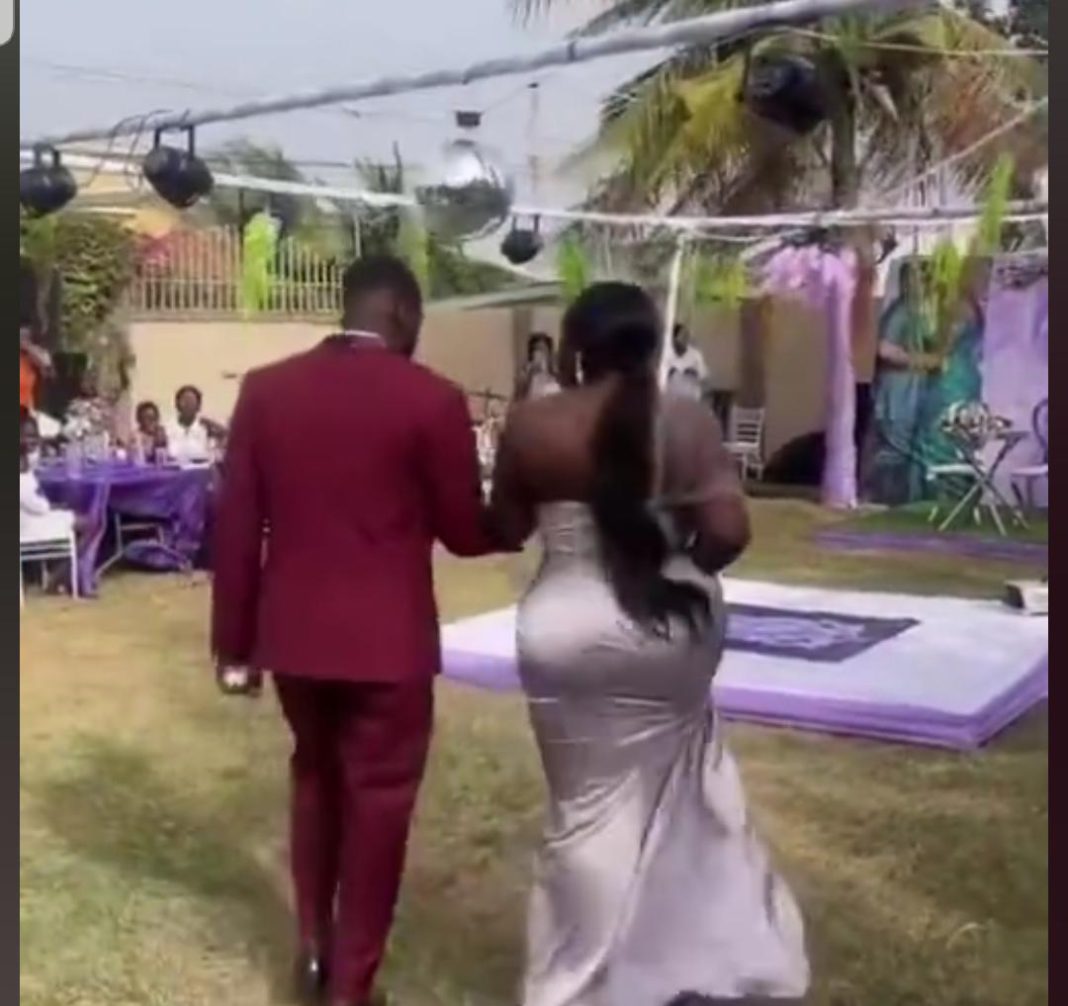 Bridesmaid Maame Serwaa steals spotlight at wedding