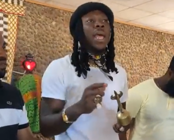 Stonebwoy gives a speech in Ghana Town, Zambia Stonebwoy gives a speech in Ghana Town, Zambia
