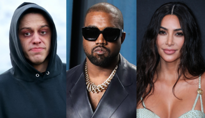 Pete Davidson, Kanye West aka Ye and Kim Kardashian (Photo: MEGA)