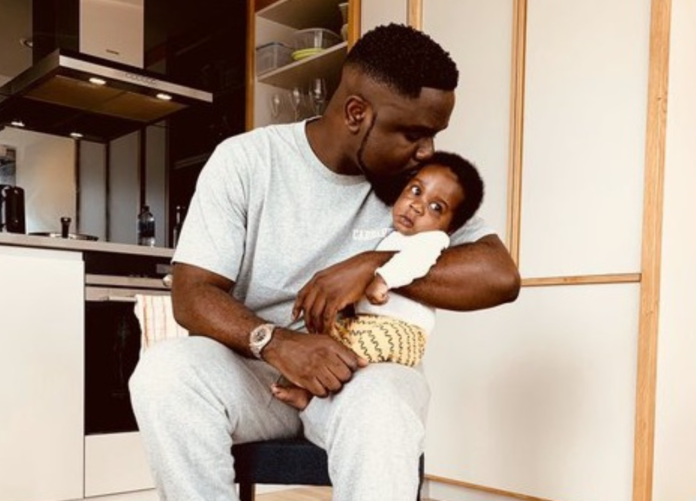 Sarkodie with his son, Owusu Addo Jnr