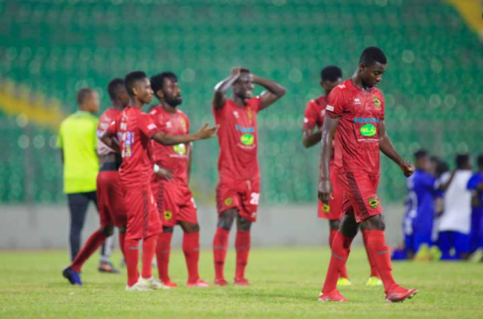 Asante Kotoko players left disappointed Asante Kotoko players left disappointed