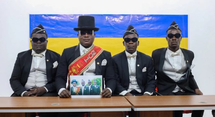 Dancing pallbearers