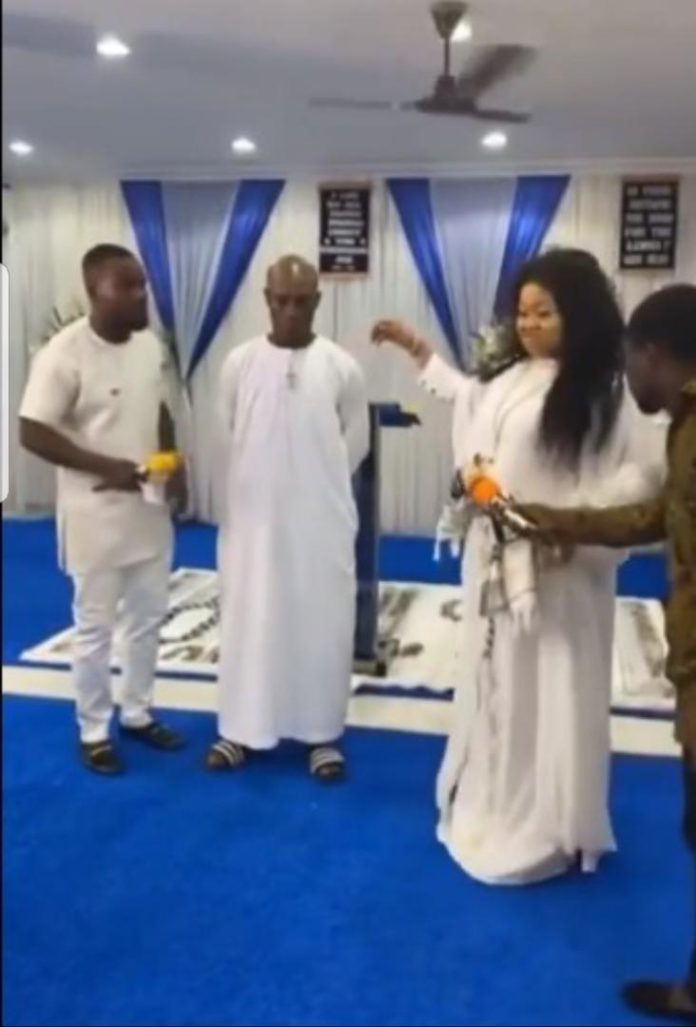 Agradaa delivers man in church during all-white prophetic session