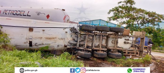 Tanker accident motorway
