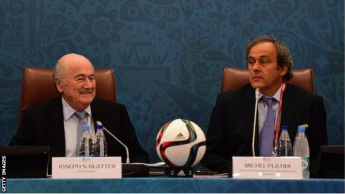 Former Fifa president Sepp Blatter and former Uefa president Michel Platini Former Fifa president Sepp Blatter and former Uefa president Michel Platini